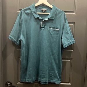 Banana Republic Teal Polo Shirt Size L